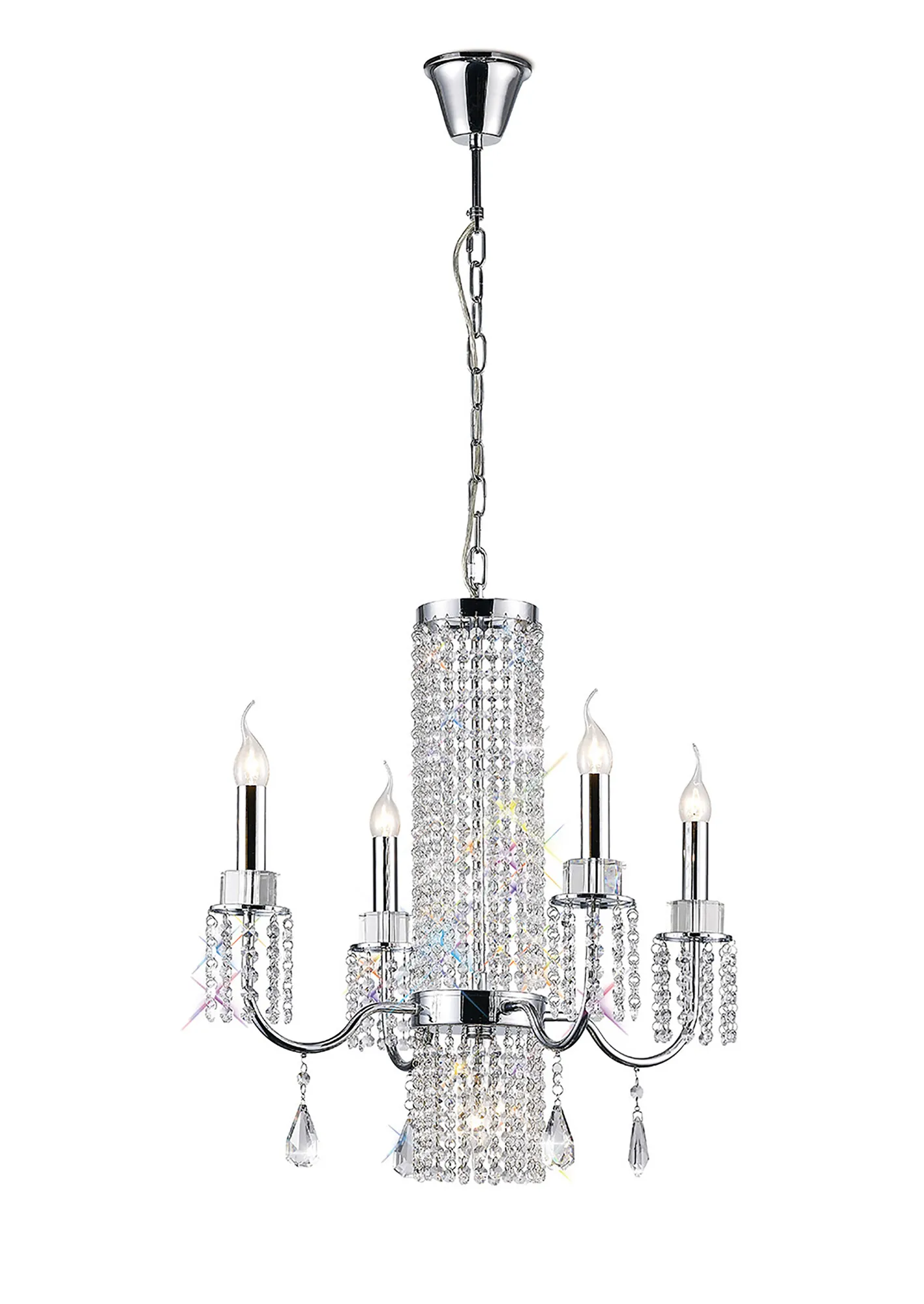 Emily Crystal Ceiling Lights Diyas Multi Arm Crystal Fittings